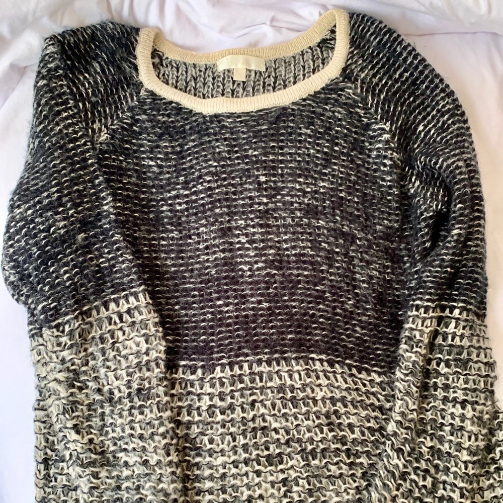 Black color block sweater- SO SOFT